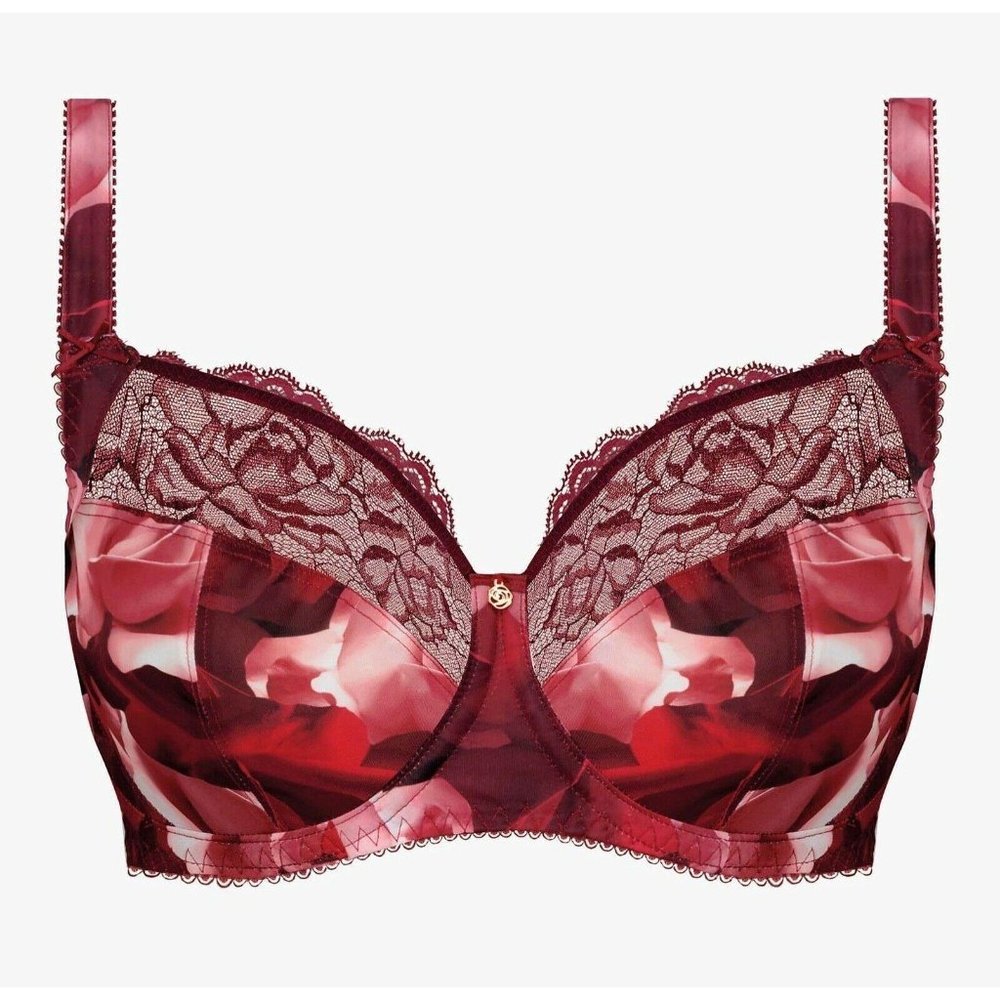 FANTASIE Rosemarie Rouge Underwire Side Support Floral Bra 32G NEW - Picture 5 of 12